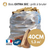 Bois de chauffage – 40 cm – ballot sur palette – 1.3 m3 – Extra Sec